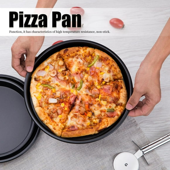 Non Stick Carbon Steel Pizza Pizza Pan , Pizza Baking Tray Pan, High Temperature Resistant Baking Tool for Making Pizza
