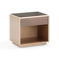 TOV Furniture Martha Taupe Mirrored Nightstand