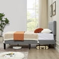 thumbnail image 2 of VECELO Twin Size Platform Bed Frame, Modern Upholstered Bed Frame with Diamond Tufted Headboard, No Box Spring Needed, Easy Assembly, Gray, 2 of 9
