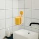 thumbnail image 5 of Portacepillos de dientes de pared con vaso, autodrenante, organizador de cepillos de dientes para baño, sin taladro, vaso de plástico negro, 5 of 8
