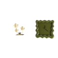 thumbnail image 1 of Figura decorativa de metal con forma de flores, reloj, escultura, adorno artístico con material de hierro y superficie lisa, ideal para el baño., 1 of 8