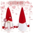 thumbnail image 5 of Ayieyill 2PCS Valentines Day Gnome Plush Decorations Swedish Tomte Gnomes, Romantic Valentines Day Decor Scandinavian Gnomes Decorations, 11.4 Inche, 5 of 8