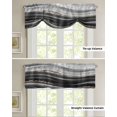 thumbnail image 4 of Tie Up Valance Curtain for Kitchen,Abstract Bending Striped Rod Pocket Short Curtains Adjustable Tie-Up Shade Valances,Black Gradient Wave Pattern Window Treatment for Bathroom Living Room Bedroom, 4 of 8