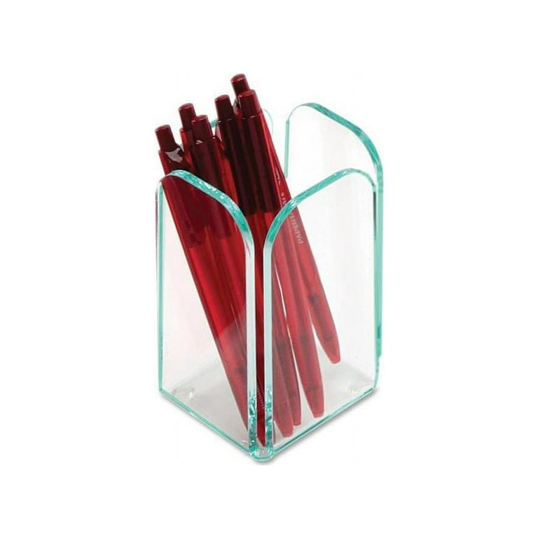 Lorell Desktop Pencil Cup - Acrylic - 1 Each - Green, Transparent Lorell Desktop Pencil Cup - Acrylic - 1 Each - Green, Transparent