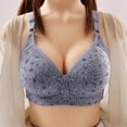 thumbnail image 2 of Womans Embroidered Glossy Comfortable Breathable Bra Underwear No Rims, 2 of 8