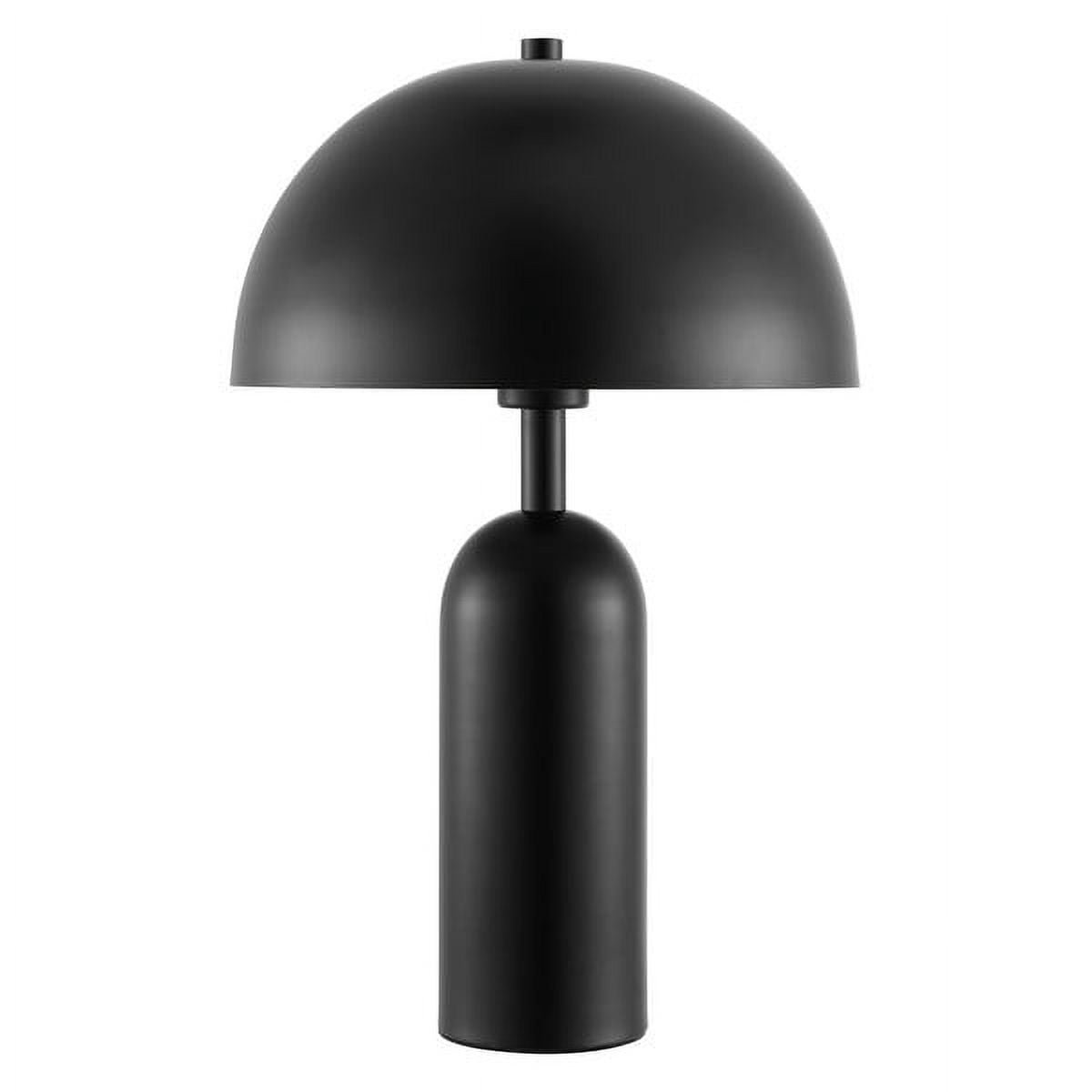 SAFAVIEH Ryler 19 in. Mid-century Black Metal Table Lamp with Black Shade