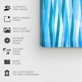 thumbnail image 5 of Wynwood Studio Abstract Modern Canvas Art - Vertical Waves, Wall Art for Living Room, Bedroom, and Bathroom, 30 in x 30, Blue and White Home Decor, 5 of 5
