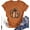2 Brown, variant on Womens Halloween Fall Shirt Funny Ghost Pumpkin Graphic T-Shirt Tops(L,6 Brown)