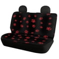 thumbnail image 2 of Uourmeti Red Paw Print Pattern Automotive Vehicle Cushion Stretchy Car Seat Covers, Easy to Install Compatible with most Cars Truck, 2 of 10
