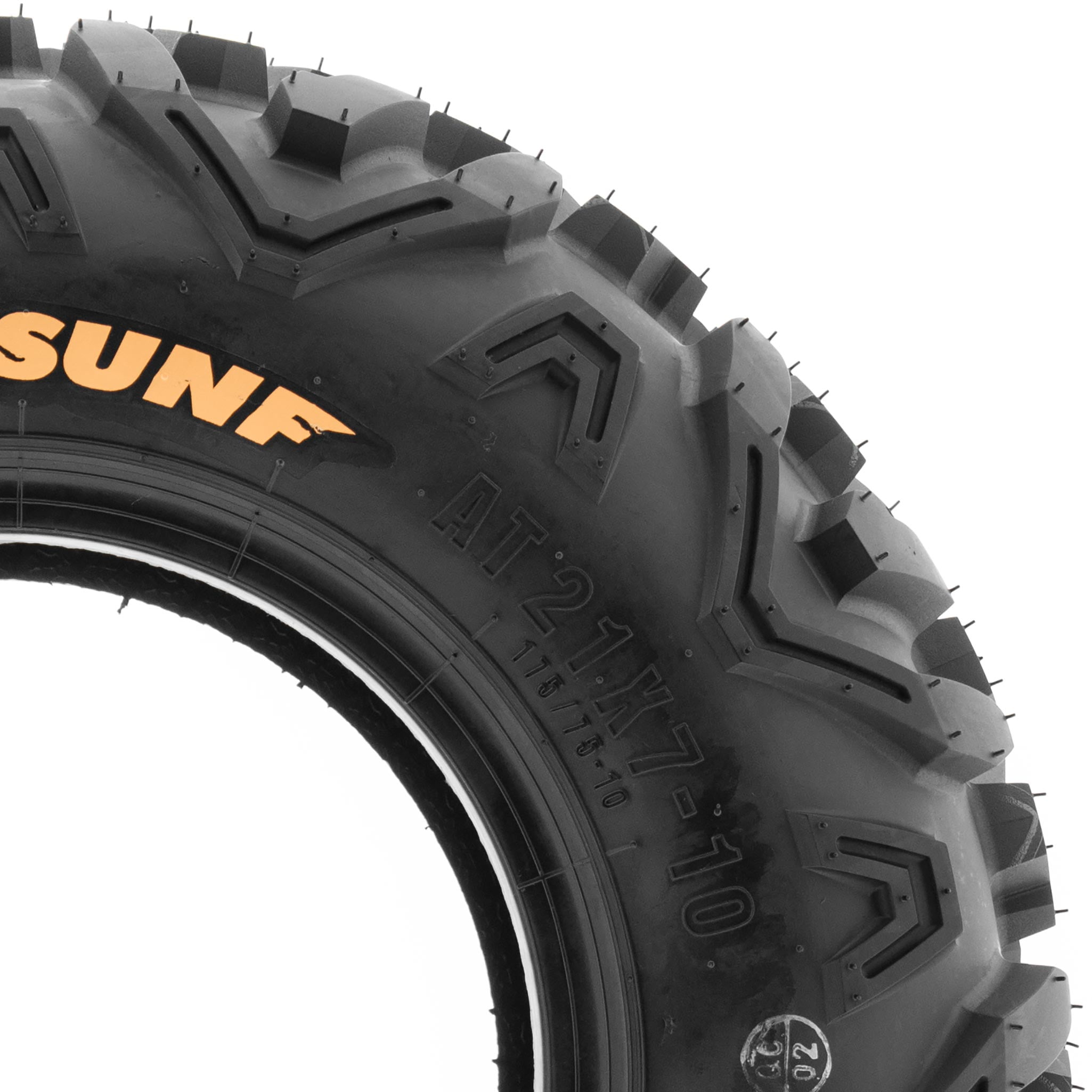 Set of 2 SunF 22x7-11 22x7x11 ATV UTV All Terrain Race Replacement 6 PR Tubeless Tires A027, 