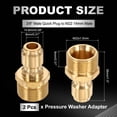 thumbnail image 2 of Uxcell 2 Pack Pressure Washer Adapter, 3/8" Male Quick Plug to M22 14mm Male Quick Connect Fittings Brass Swivel Adapter for Pressure Power Washers Hose, 2 of 5