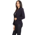 thumbnail image 3 of Moa Collection Women's Solid Casual Office Work Long Sleeve Open Front Blazer Jacket, 3 of 6
