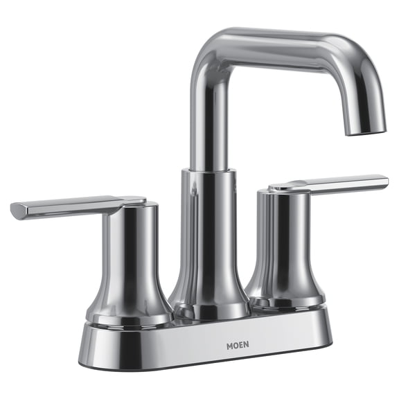 Moen Zyla Two-Handle High Arc Centerset Bathroom Faucet, Chrome, 4