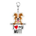 thumbnail image 2 of Clearance! Valentine's Day Flat English Love Dog Key Chain Dog Picture Image Key Ring Backpack Pendant Gift All Kinds Of Different Dog Valentine's Day, 2 of 9