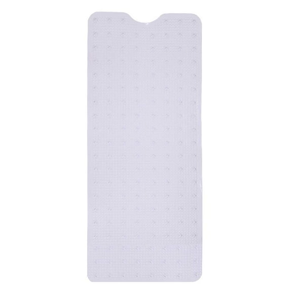 E-view Bath Mat for Tub - Non-Slip Extra Long Shower Mats - Machine Washable Bathtub Mats with Drain Holes and Suction Cups Clear