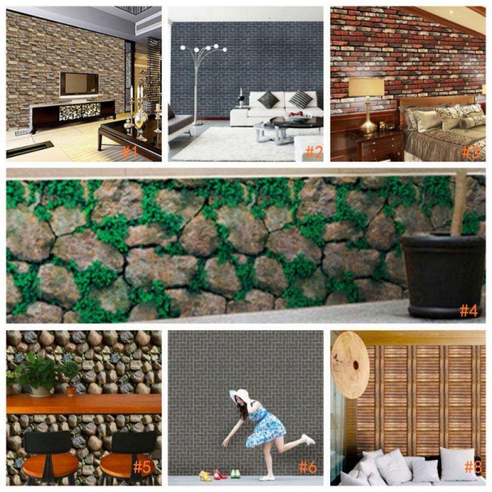 Stone Peel and Stick Wallpaper - Self Adhesive Wallpaper - Easily Removable Wallpaper - 3D Wallpaper Stone Look – Use as Wall Paper, Peel and Stick Backsplash (4, 17.71" Wide x 39。3" Long) - image 3 of 6