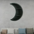 thumbnail image 4 of Wooden Moon Shaped Storage Shelf Wall Mounted Hanging Rack Shaped Storage Shelf Living Room Kitchen Home Decor, Large Moon, 4 of 7