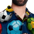 thumbnail image 5 of Football Men's Short Sleeve Hawaiian Beach Shirts, Casual Printed Button Down Spread Collar Tops, Summer Unisex Style, 5 of 6
