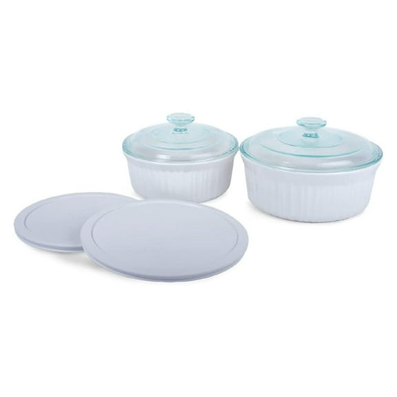 French White 6-Piece Bakeware Set