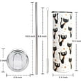 thumbnail image 2 of Green Irish Shamrocks Tumbler with Lid and Straw，St. Patrick''s Vacuum Insulated Tumbler With StrawTumbler, 20 oz Stainless Steel Tumbler, 2 of 6