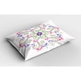 thumbnail image 2 of Ambesonne Purple Mandala Pillow Sham 2 Pack, Classical Tulip, 26"x20", Fern Green Magenta White, 2 of 3