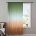 thumbnail image 4 of Sage Green Orange Ombre Sheer Curtains 45 Inches Long, Contemporary Abstract Gradient Light Filering Curtains, Breathable Simi Curtain Privacy Drapes for Kitchen Bathroom Small Window Treatment, 4 of 9