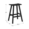 thumbnail image 5 of (2 pack) WestinTrends Malibu HDPE Outdoor Patio 29" Bar Stool Saddle Seat, Sand, 5 of 15