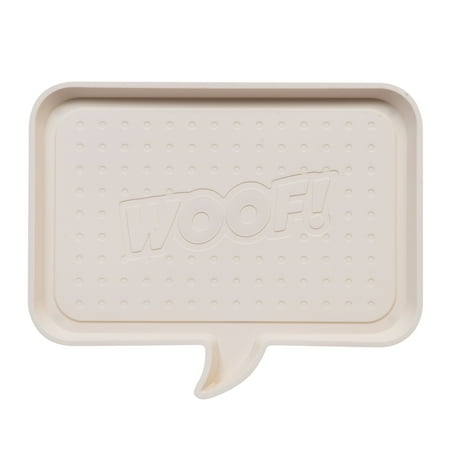 UPC: 0762016469379 | IRIS USA  Medium  WOOF  Feeding Mat for Dog or Cat  Ivory