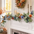 thumbnail image 4 of OCCOA Morandi Rose Pumpkin Autumn-Hued Garland Thanksgiving Fireplace Decor Harvest Festival Artificial Eucalyptus Vine for Mantel Door Arch Home, O, 4 of 6