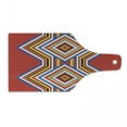 thumbnail image 1 of Tribal Cutting Board, Traditional Style Mosaic Pattern Image, Decorative Tempered Glass Cutting and Serving Board, Wine Bottle Shape, Multicolor, by Ambesonne, 1 of 1