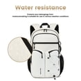 thumbnail image 3 of Travel Backpack for Men and Women, Water Resistant College Bookbag, Lightweight School Carry On Back Pack,white, 3 of 9