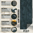 thumbnail image 3 of Ottomanson 2-Piece Kitchen Rug Set, Non-Slip Washable Hallway Runner & Floor Mat for Sink 1'11" x 4' + 1'11" x 5' Solid Charcoal Navy, 3 of 8
