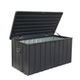 thumbnail image 5 of POWANLI 120 Gallon Large Resin Deck Box,Outdoor Garden Waterproof Storage Box, Throw Pillows, Garden Tools and Pool-Supplies, Lockable (Dark Gray), 5 of 6