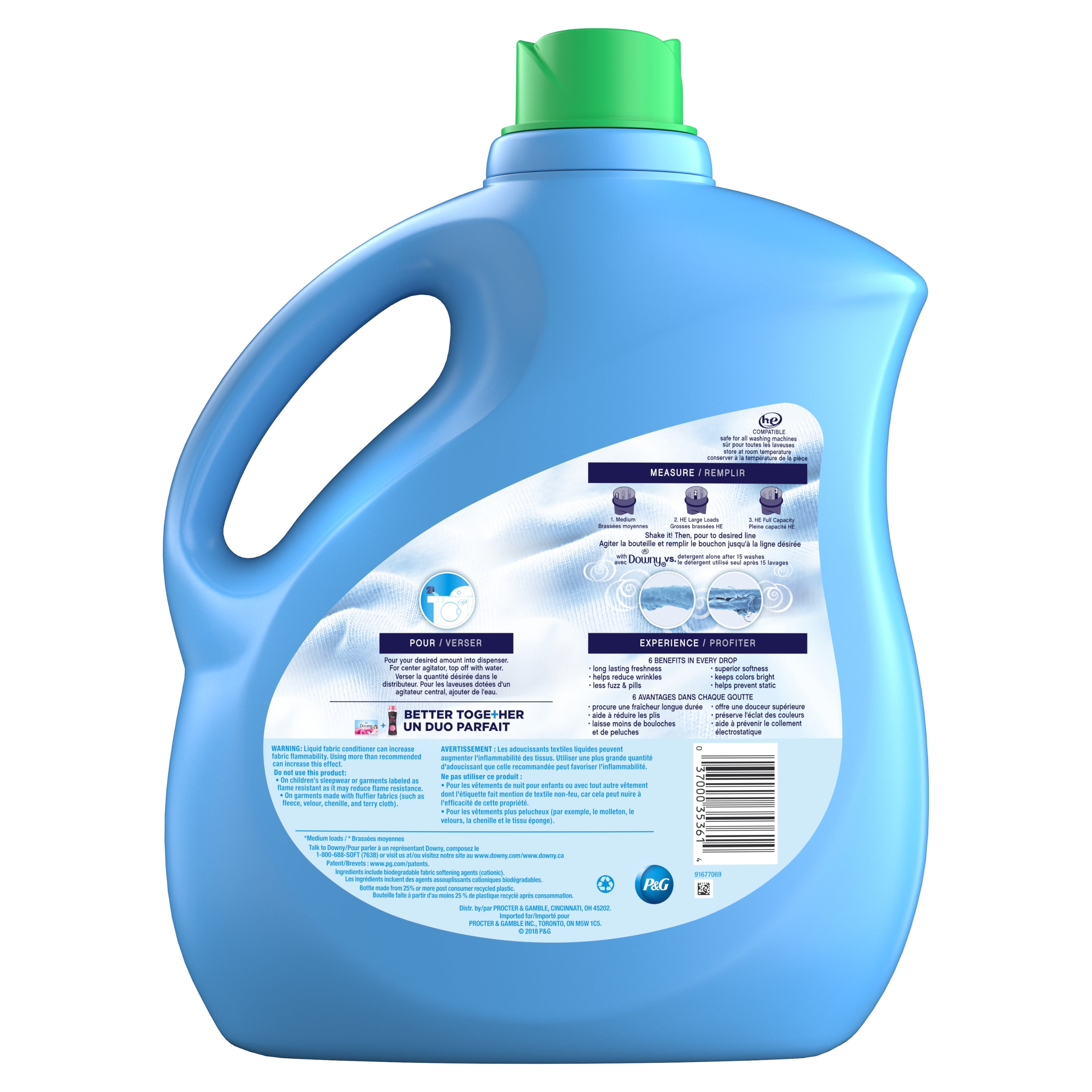 150 Loads Downy Liquid Fabric Softener, 129 fl oz Mountain Spring Scent in Nepal at NPR 2326