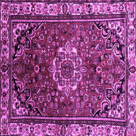 Ahgly Company Indoor Square Persian Purple Traditional Area Rugs, 8' Square