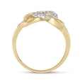 thumbnail image 3 of 10K Yellow Gold Genuine Diamond Women's Infinity Triple Heart Band Ring 1/10 CT, 3 of 4