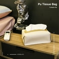 thumbnail image 3 of Bewildely Caja de pañuelos Servilletero de escritorio Baño Salón Toalla de papel Cubierta Contenedor Decorativo Lavable Estuche reutilizable Almacenamiento y organización del hogar Rosado, 3 of 6