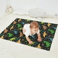 thumbnail image 2 of Black Cartoon Dinosaurs Text Pattern Blanket,Comfortable Soft Flannel Throw Blanket,All Season,Warm Lightweight Blankets for Sofa Bed Couch Living Room Chair,30"x40", 2 of 4