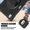 thumbnail image 7 of Dteck Case for iPad Pro 11 inch M4 2024,Heavy Duty Armor Shockproof Kids Case with Rotating Stand & Hand/Shoulder Strap for iPad Pro 11-in. (M4),Black, 7 of 7