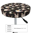 thumbnail image 2 of Uemuo Flowe Rooster Pattern Round Bar Stool Seat Covers Washable Stool Cushion Slipcover Elastic Bar Chair Covers-13 inch, 2 of 7