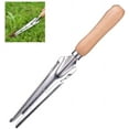 thumbnail image 2 of 2pcs Stainless Steel Lawn Mower Knife, Garden Weed Killer Shovel Hand Cutter Stainless Steel Wood Handle Digging Transplanting Weeding Tools, 2 of 3