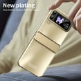 thumbnail image 7 of Allytechgroup Galaxy Z Flip 3 Case, Stylish Plating Slim Fit Cover Hinge Protection Shockproof Anti-Scratch Bumper Rugged Phone Case for Samsung Galaxy Z Flip 3 5G, Gold, 7 of 7