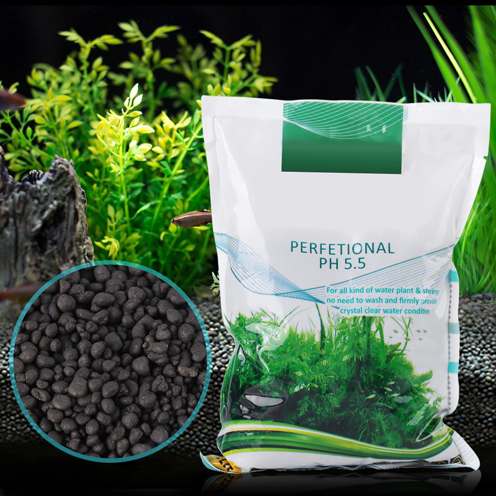1000g Aquarium Mud, Promote Plants Growth Fish Tank Bottom Water Grass Seeds Plant Sand for the Most Types of Grass