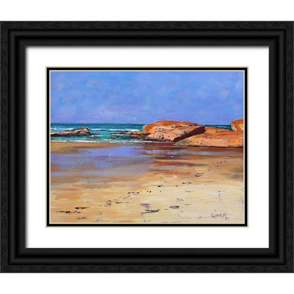 Gercken, Graham 24x20 Black Ornate Wood Framed with Double Matting Museum Art Print Titled - South West Rocks