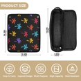 thumbnail image 4 of Hair Tool Organizer Bag with Heat Resistant Mat Removable Travel Storage Case for Hot Air Brushes Curling Irons Colorful Palm Tree Icons, 4 of 8