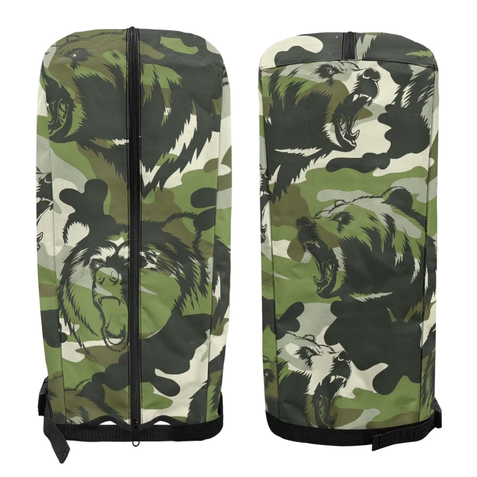 Chririnla Camo Bear Hood Golf Bag Cover Waterproof Rain Cape Dust Protection Cover for Clubs, Fits Most Stand Bags, Cart Bags & Tour Bags