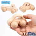 thumbnail image 2 of Carro de madera Montessori 3D para niños, juguete educativo de madera para Aprendizaje de coordinación intelectual temprana, tren giratorio, autobús, DIY Fivean unisex, 2 of 2