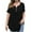 Black-21, variant on Mittory Women's Plus Size Henley Shirts Pleated Buttons Up Tunics Summer Short Sleeve Flowy Tops