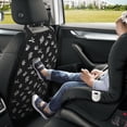 thumbnail image 5 of Tropical Leaf Black White Mats Back Seat Protectors, Car Seat Protector Vehicle Organizers Waterproof Cover Back Seat Cover for Kids with 3 Storage Pockets 2 Pack, 5 of 5