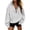08-White, variant on Yutgune Women's Quarter Zip Mock Neck Sweatshirt Oversized Long Sleeve Pullover Fall Outfits Lightweight Casual Top